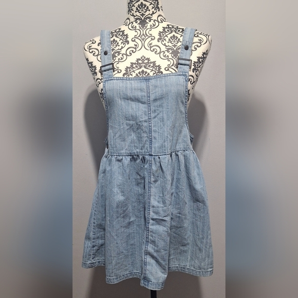 Forever 21 Small Light Blue Denim Overall Dress - Picture 1 of 6